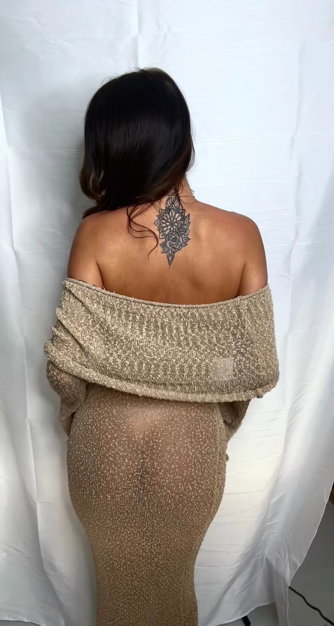 Sand knit maxi dress